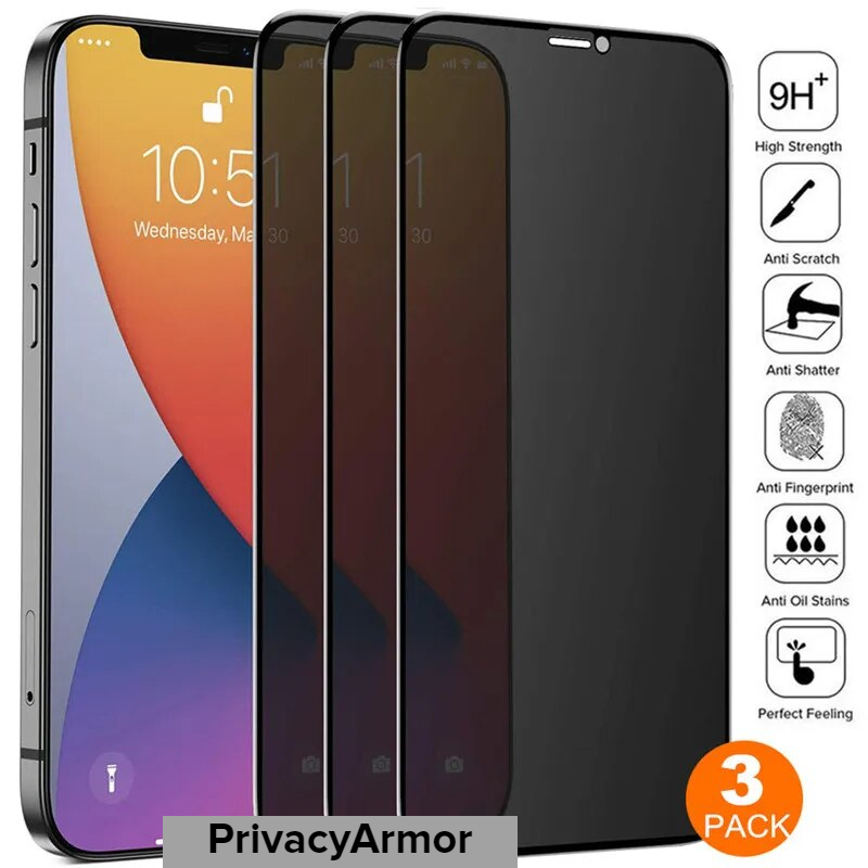 PrivacyArmor Privacy Tempered Glass Screen Protectors